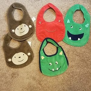 Lot of 5 Carter's Bibs
